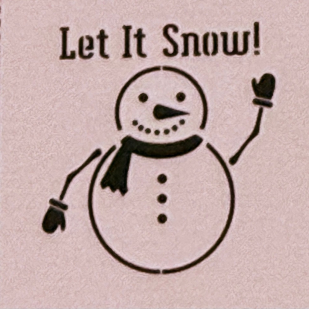 Let It Snow ⛄️ ❄️ ⛄️ Holiday Stencil 12x12 – DIY Wall Art Craft (1 Sheet)